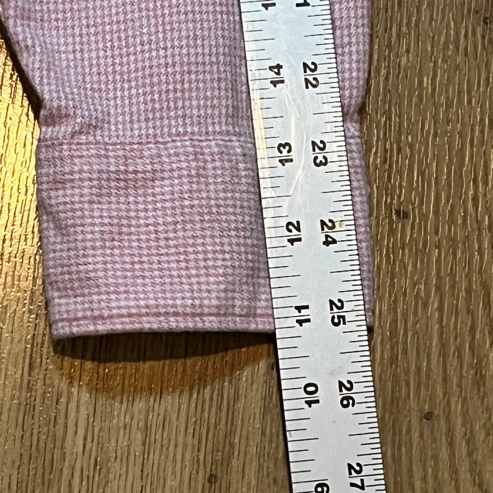 Abercrombie & Fitch Soft Flannel Shirt Men M Pink Houndstooth Button Down Cotton - Picture 11 of 12